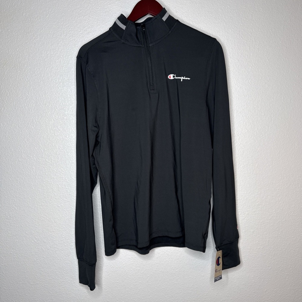 Champion Quarter Zip (1/4 Zip) Black Size Medium NWT Gym Workout Casual